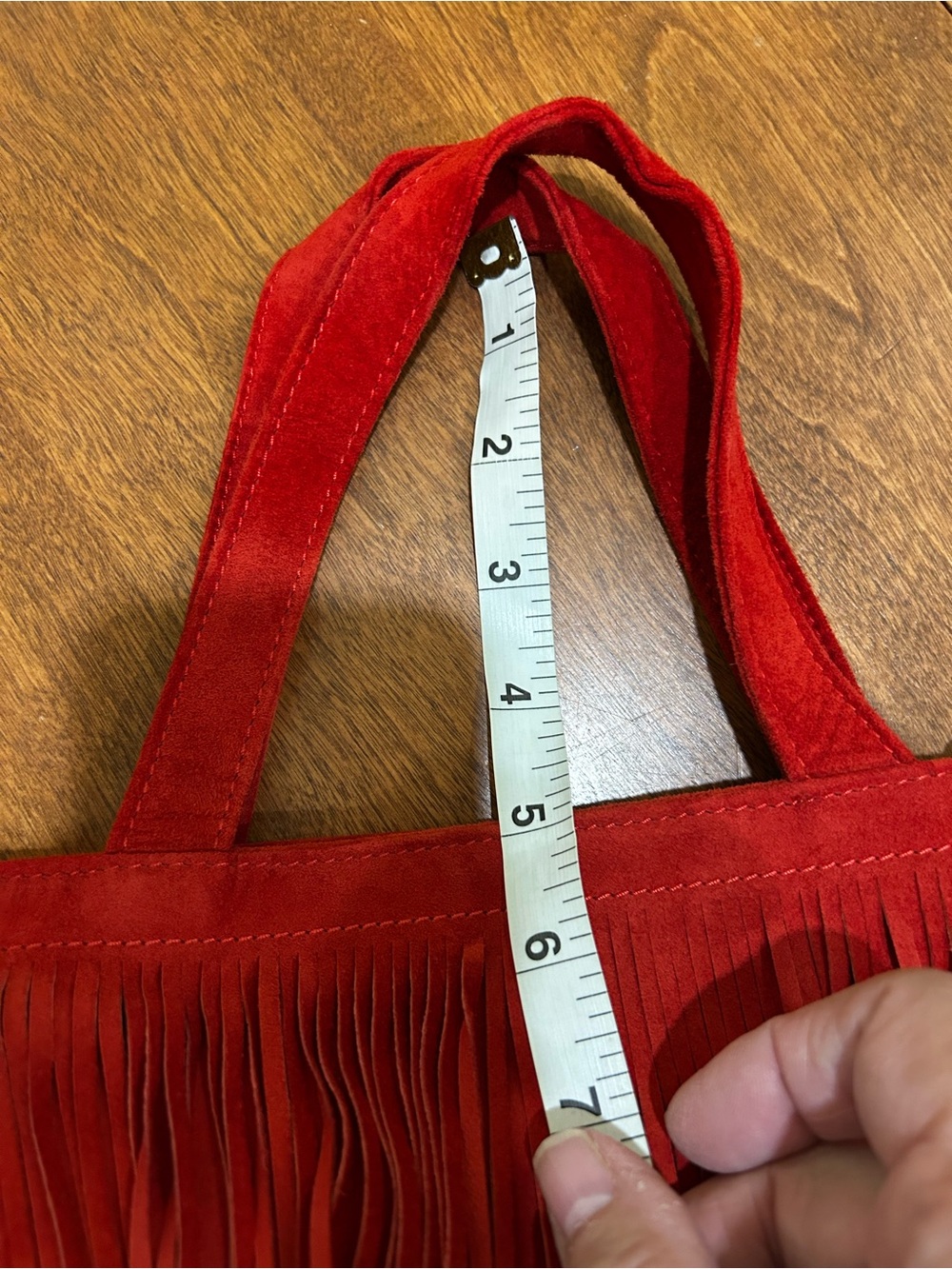 Vintage Red Suede leather purse by Danier - Picture 10 of 11
